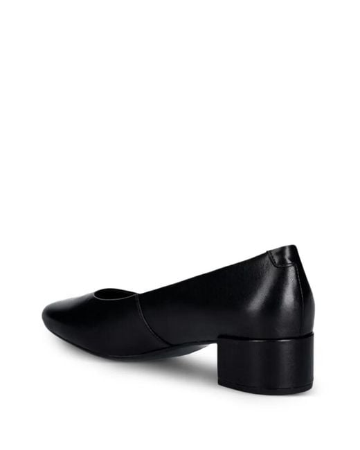 Ecco Black Livia Square Toe Pumps