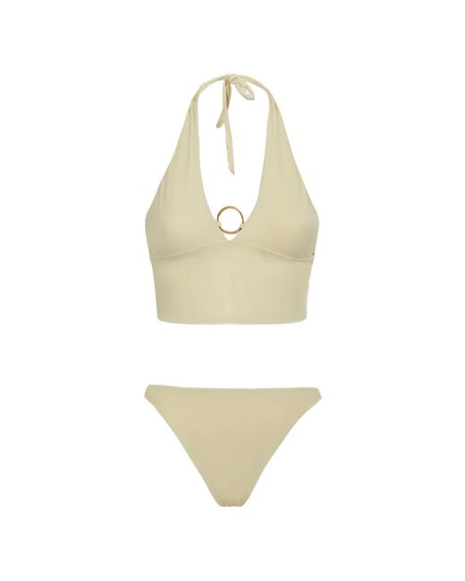 Taller Marmo Metallic Ring-Detail Bikini Set (Set Of Two)