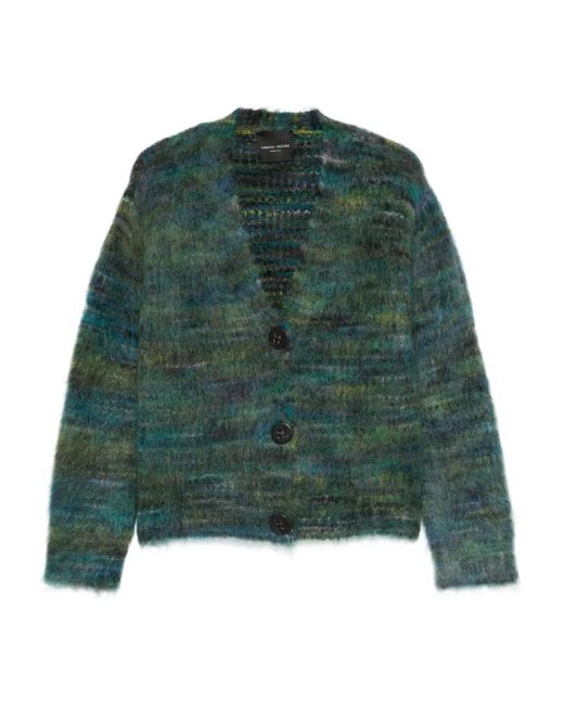 Roberto Collina Green V-Neck Cardigan