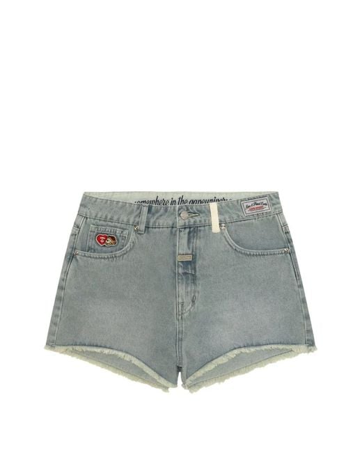 Aape By A Bathing Ape Gray Short Frangé À Patch Logo