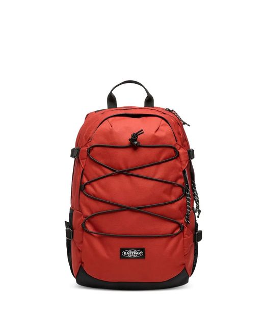 Mochila Gerys Mediana Con Cordón Y Correa Acolchada Eastpak de color Red