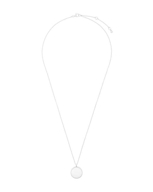 Astley Clarke White 'Slice Stilla' Halskette mit Medaillon