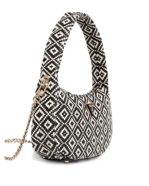 Guess Gray Logo-Plaque Cross Body Bag