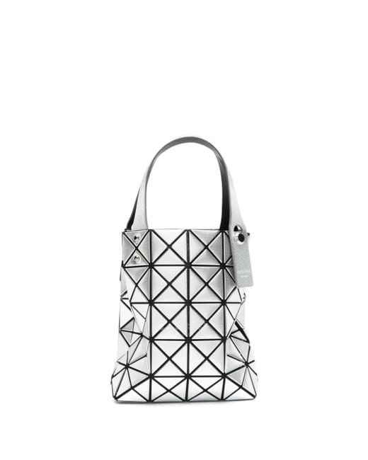 Issey Miyake White Platinum Coffret Geometric-Detail Tote Bag