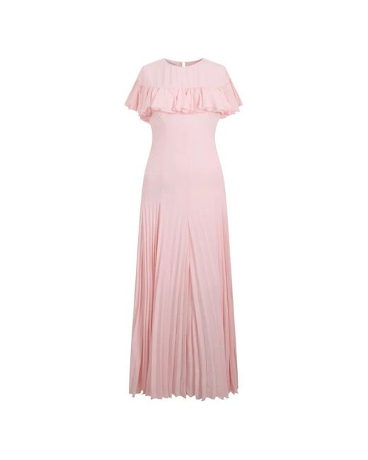 Philosophy Di Lorenzo Serafini Pink Ruffled Pleated Dress