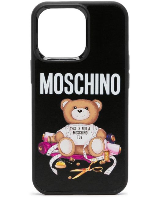Moschino Black Teddy Bear Iphone 13 Pro Case