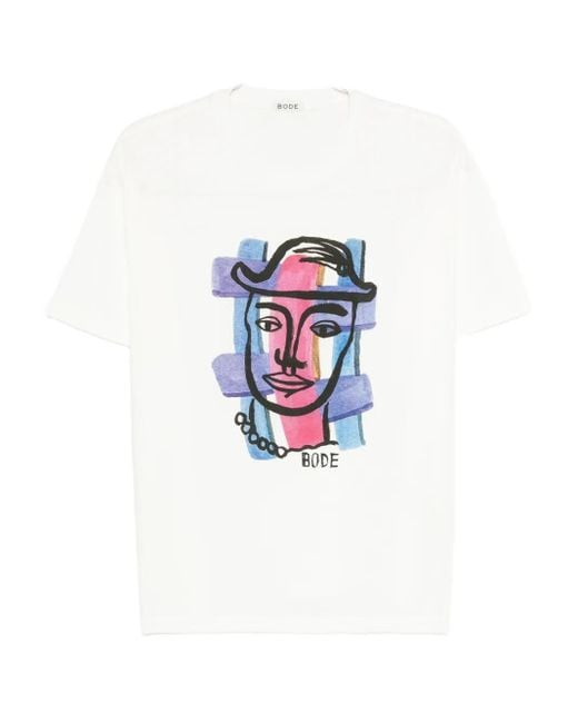 Bode Hat-print T-shirt in White für Herren
