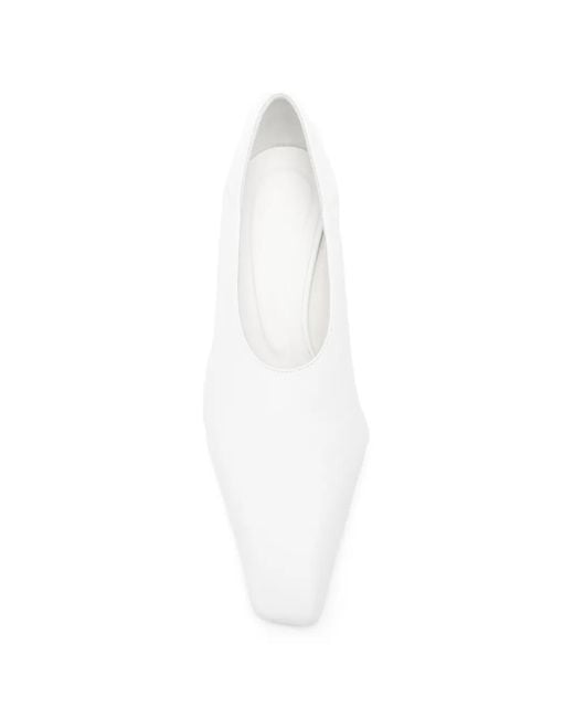 Sportmax White Escarpins À Bout Carré