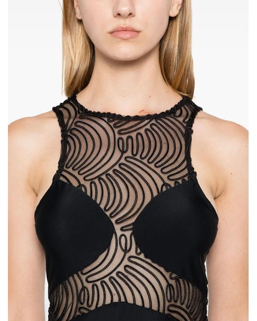 ROTATE BIRGER CHRISTENSEN Black Stretchy Mini Dress