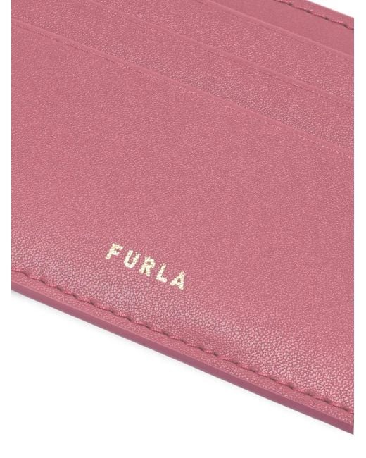 Furla Pink Bear-Cutout Card Holder