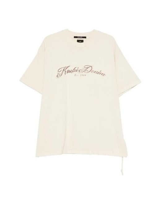 Ksubi White Life Ekcess Logo-Print Short-Sleeve T-Shirt for men
