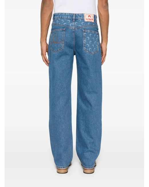 MARINE SERRE Moon Laser Jeans in het Blue voor heren