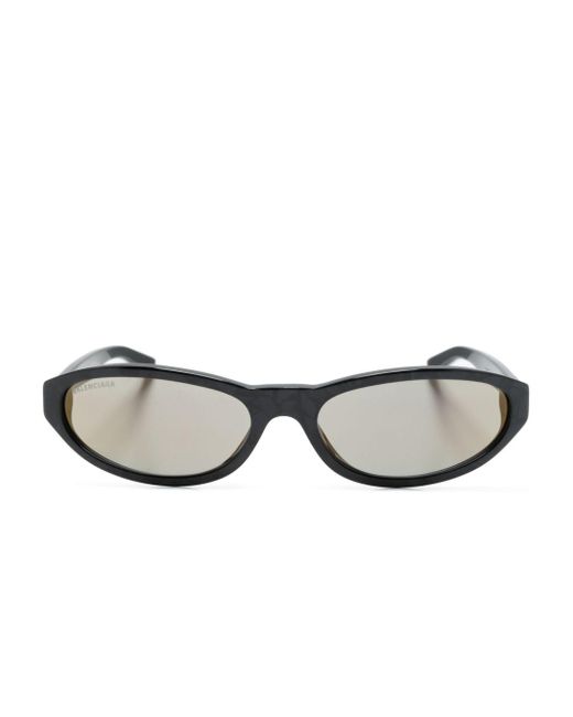 Balenciaga Gray Oval-frame Sunglasses
