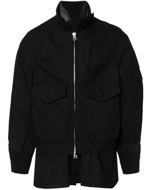 Sacai Black Multi-Pocket Jacket for men