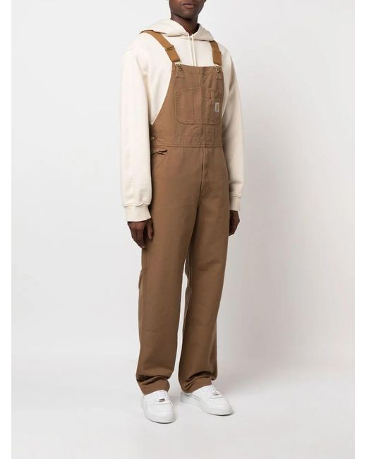 Carhartt Natural Logo-Patch Straight-Leg Dungarees for men