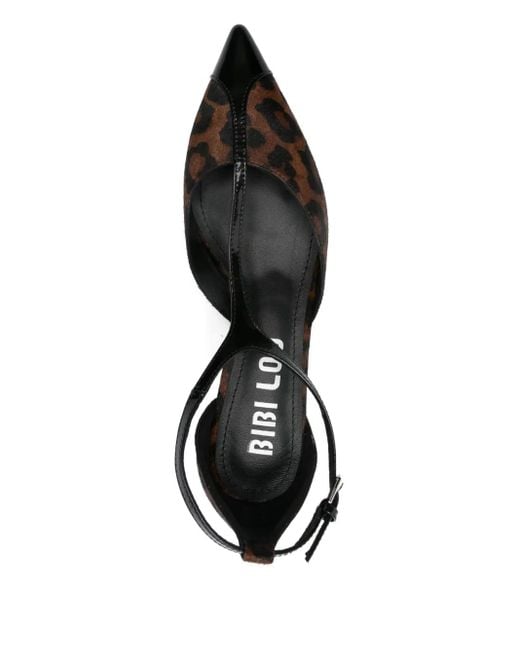 Bibi Lou Black 40Mm Leather Heeled Pumps