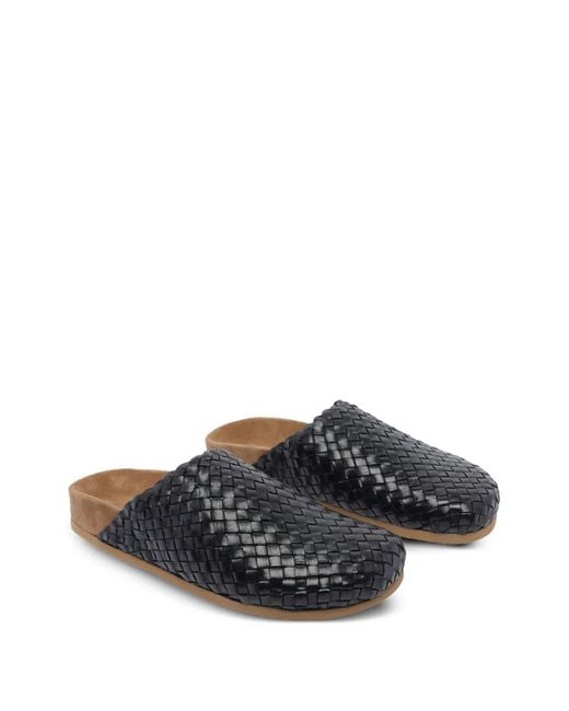 Dragon Diffusion Black Leather Mules