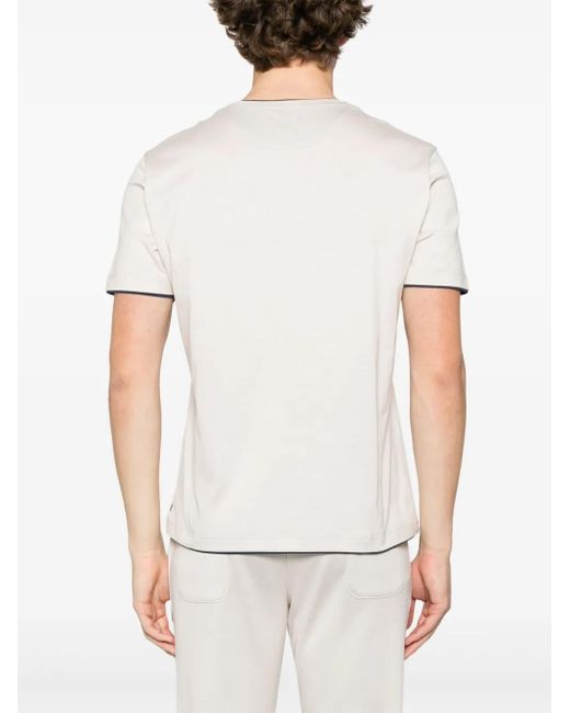 Eleventy White Text-Print T-Shirt for men
