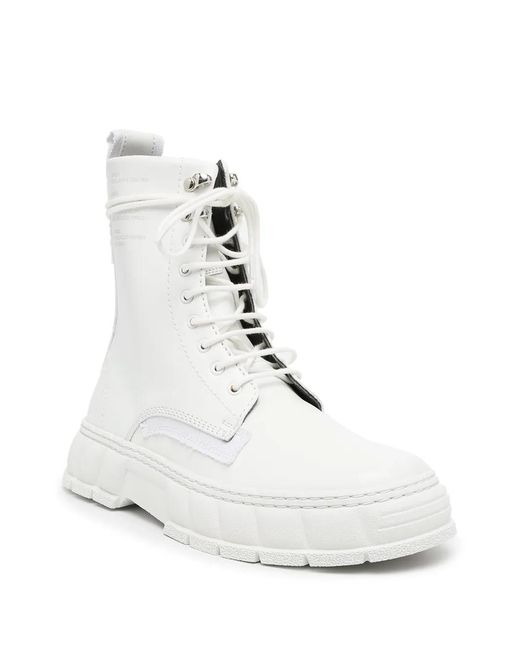 Viron White Combat Boots