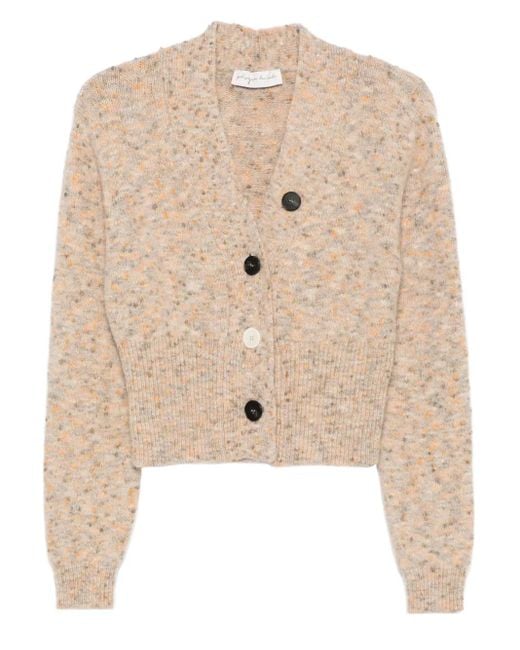 Phisique Du Role Natural Speckled Button Cardigan
