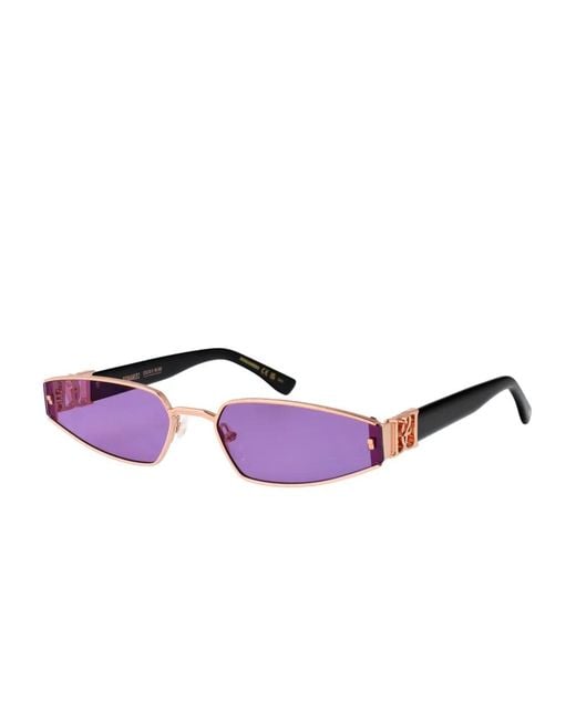 DSquared² Purple Geometric-Frame Sunglasses
