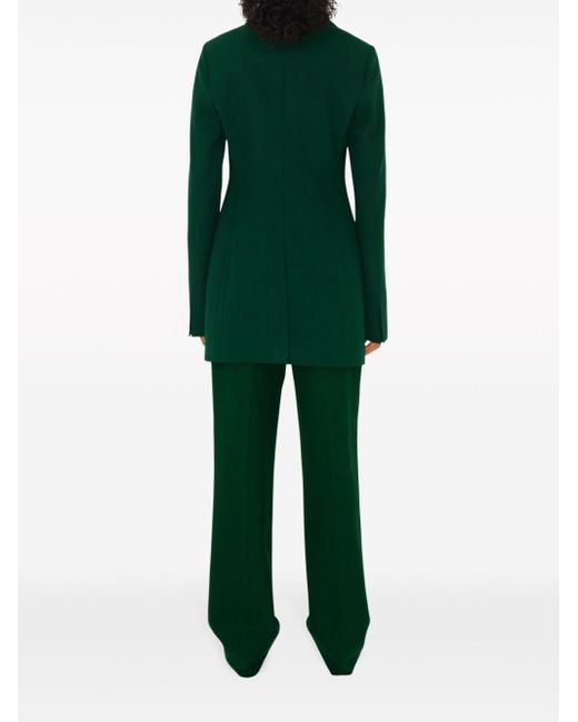 Burberry Green Tailored-cut Wool Trousers
