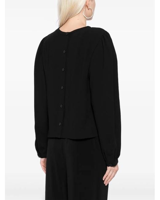 Agnes B. Black Round Neck Top