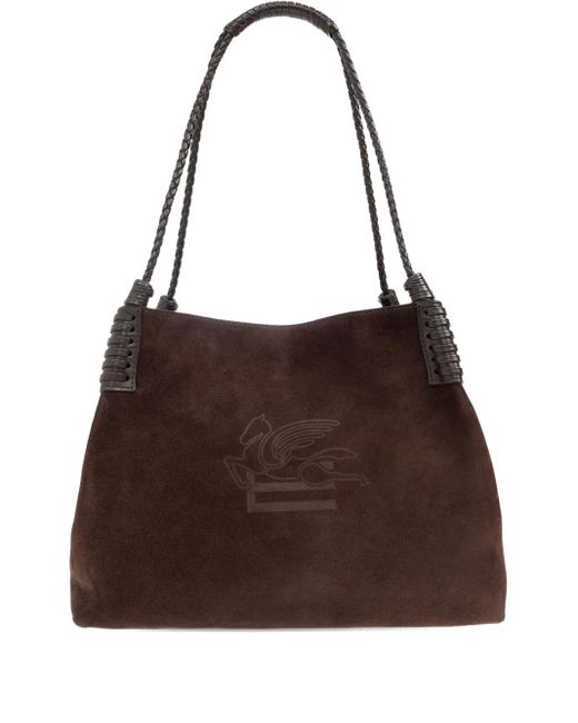 Bolso De Hombro De Ante Etro de color Brown