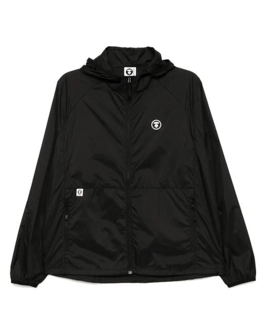 Cortavientos con logo Moonface Aape By A Bathing Ape de hombre de color Black