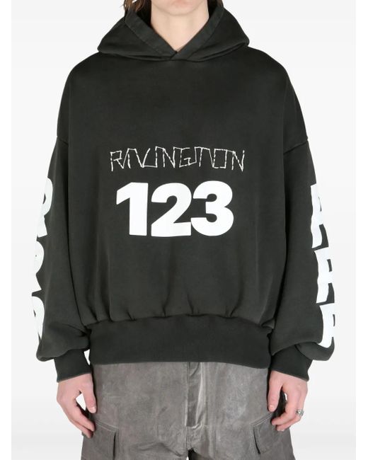 Hoodie À Logo Imprimé RRR123 en coloris Black