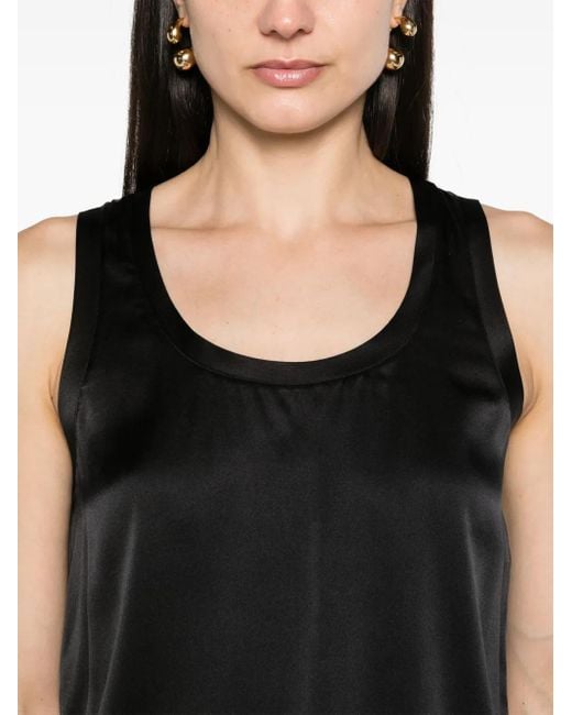 Maje Black Silk Tank Top