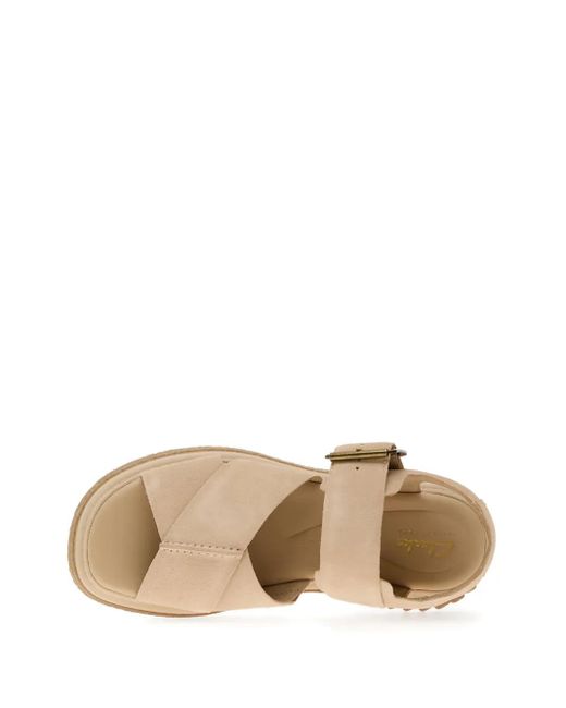Clarks Natural Buckle-Fastening Sandals