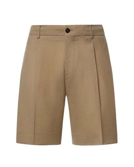 BE ABLE Natural Pleated-Detail Tailored Shorts for men