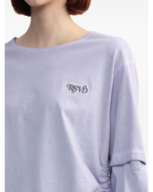 Izzue Katoenen T-shirt Met Geborduurd Logo in het Purple