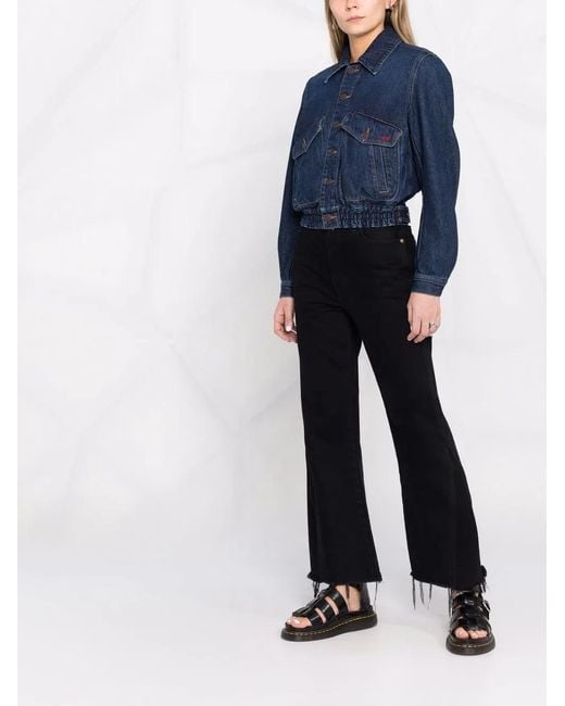 DIESEL Blue De-Tracy Denim Bomber Jacket