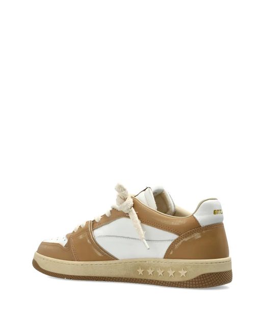 ENTERPRISE JAPAN White Egg Rocket Star-Perforated Rocket-Motif Sneakers for men