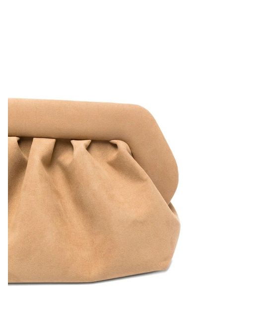 THEMOIRÈ Natural Faux-Suede Clutch Bag