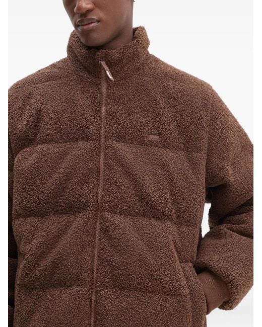Levi's Brown Zip Sherpa Jacket for men