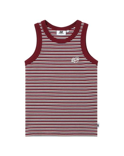 Chocoolate Red Striped Top