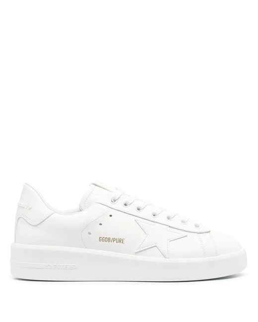 Golden Goose Deluxe Brand White Purestar Leather Sneakers for men
