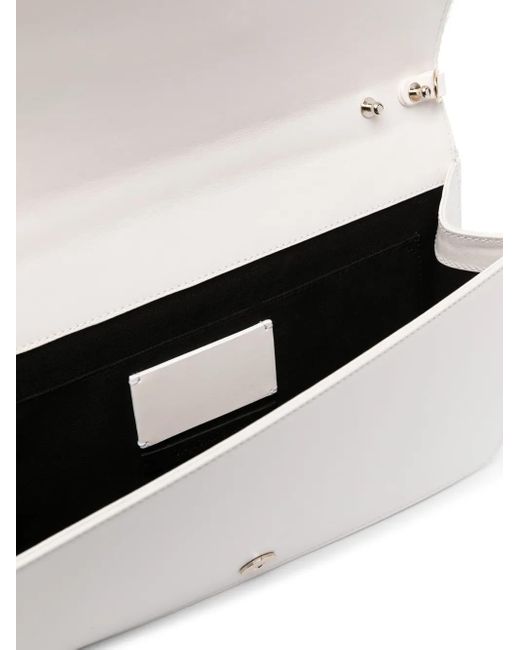 Calcaterra White Shearling Shoulder Bag
