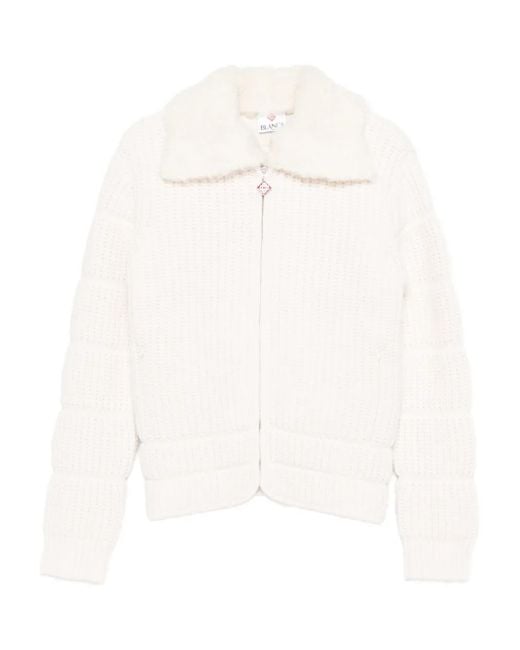 Casablanca White Ribbed Padded Jacket
