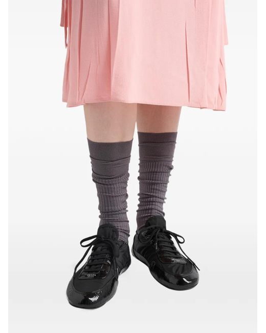 Prada Black Collapse Re-Nylon Sneakers