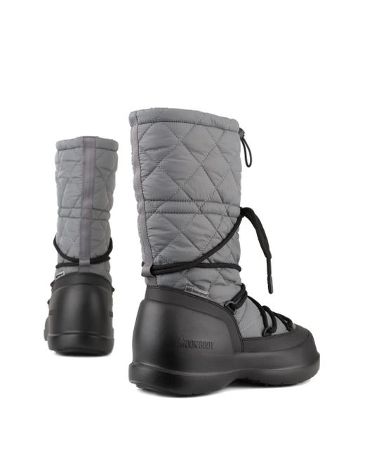 Moon Boot Black Quilted Rain Boots