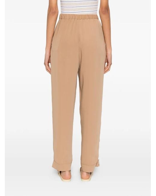 Herno White Pantalon À Fentes Et Détail En Gros-Grain