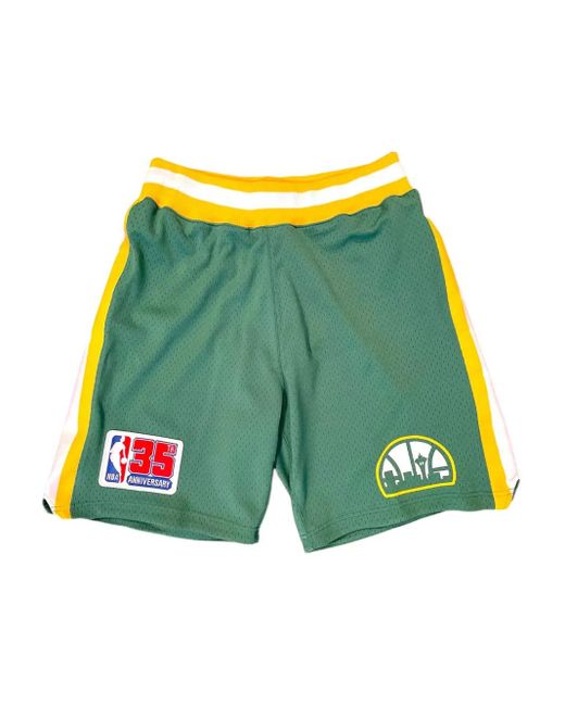 Mitchell & Ness Seattle Supersonics Hardwood Classics 1980/81 Swingman Shorts in Green für Herren