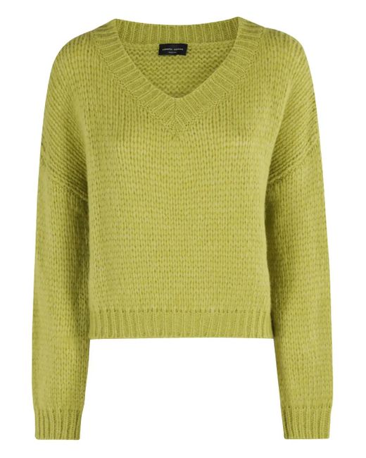 Roberto Collina Trui Met V-Hals in het Green