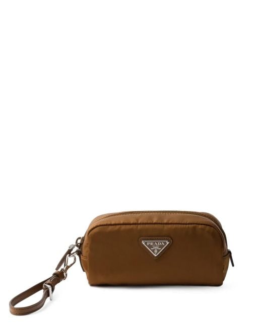 Prada Brown Re-Nylon Kosmetiktasche