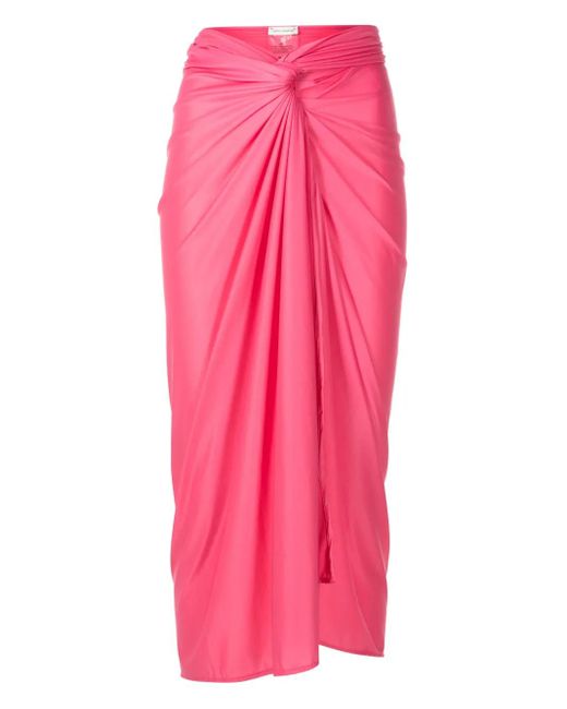 Lenny Niemeyer Pink Knot-Detail Midi Sarong
