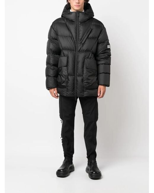 DSquared² Black Hooded Down Padded Coat for men